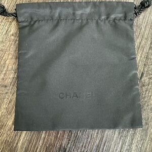 Chanel Classic Black Satin Pouch